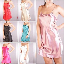 Satin Nachtkleid Nachthemd