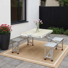 Campingtisch klappbar Alu Sitzgruppe Koffertisch Klapptisch Campingmöbel Set
