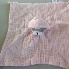 Schmusetuch Kuscheltuch rosa Katze grau Obaibi