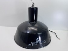 Alte Fabriklampe Emaille Lampe