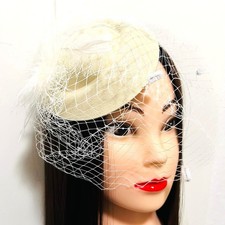 Ivory fascinator mit - ivory,