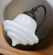 Jugendstil Wandlampe Glas Messing brüniert Lampe AURUM Antik Stil Art déco Neu