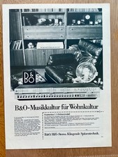 Bang & Olufsen HiFi Stereoanlage B&O Original 1971 Vintage Werbung Reklame