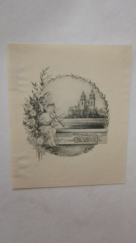 Exlibris klischee von e - klischee, (?)