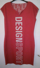 Rot/weißes Wende-Kleid Kurzarm elastisch DESIGN SPORT Gr. M