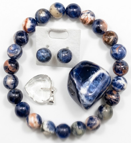 Sodalith bergkristall schmuck - bergkristall,