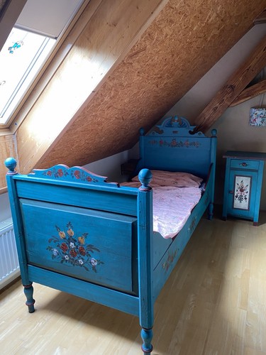 Bett antik vollholz - antik, cm