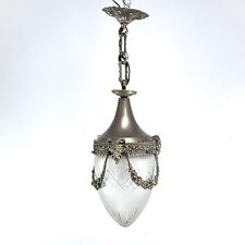Jugendstil Hängelampe Art Nouveau Lampe Deckenlampe Bronze Tropfen ca.  Ø 19 cm