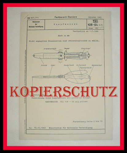 Tgl von 1966 für - tgl, kampfmesser