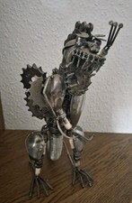 Drachen Skulptur aus Schrott 30 cm aus Auto Moped Motorrad Recycelt Kunst RAR