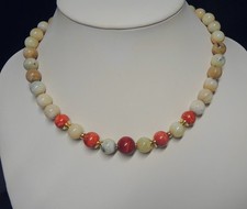Collier aus gelbem Opal mit