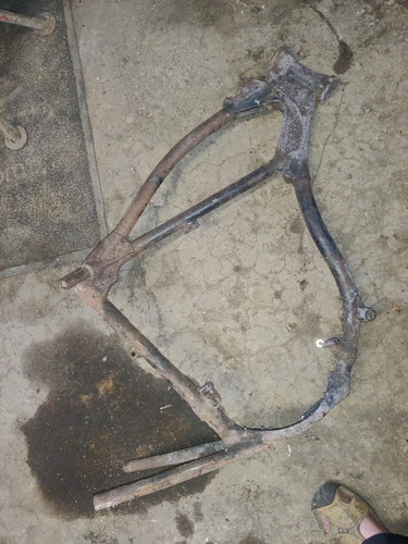 Harley flathead front - front, frame
