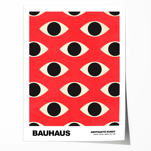 Poster bauhaus abstrakte augen - abstrakte,
