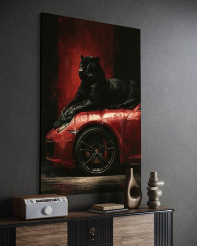 Puma leinwand bild farbig - leinwand,