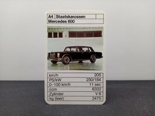 Quartett Einzelkarte Mercedes