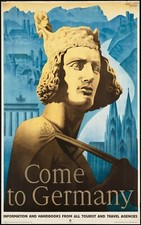 Komm nach Deutschland 1959 Vintage Reise Eisenbahn Retro Print Poster