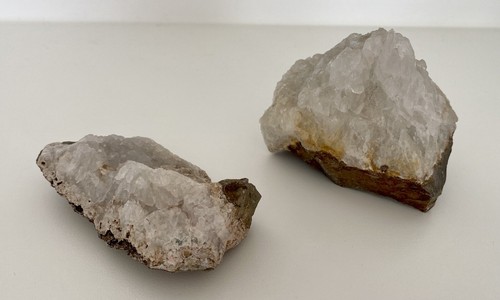 Quarz bergkristall - 2x,