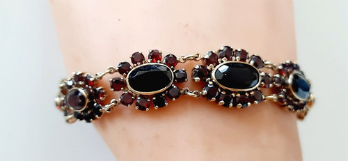 Granat gold armband 333 - °,