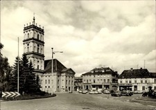 Ak Neustrelitz in Mecklenburg, Marktplatz mit Kirche, historische... - 4685180