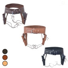 Cowboy Western Revolver Doppel Pistolenholster Gürtel schwarz braun hellbraun -.22.38. 44 .45
