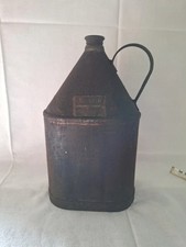 Alter Metall 2 Liter Benzinkanister Oval Auto Motorrad 2 WK