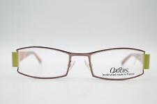 Vintage Oxibis NAYA Bronze Grün Braun Eckig Brille Brillengestell eyeglasses NOS