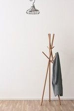 anaan '9' Design Kleiderständer Garderobenständer Holz Design 9 Haken 174x51cm