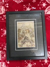 ANTIK GERAHMT HINTER GLAS