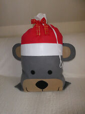 Weihnachtssack "Bär mit Ohren", Schleife, Kordel zum Binden, Rarität, 79x51 cm