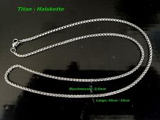 Halskette Schlangenkette Titan Titanstahl Silberfarben 60cm NEU