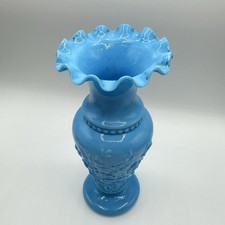 Vase Glas Opalglas Blau