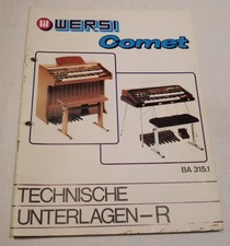 Wersi  COMET Technische Unterlagen - R  BA 315.1,  gebraucht