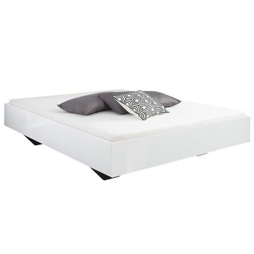 Futonbett weiß hochglanz - weiß,