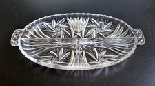 Schwere Schale aus Bleikristall Kristallschale  Dekor "Schleuderstern"