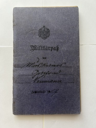 Militärpass 1wk westfront - militärpass,