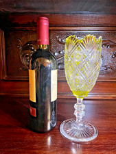 Kristallglas Gelb Vase VAL