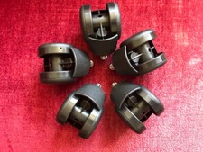 5 Stück Weichboden Bürostuhlrollen Rollen Stuhlrollen M10/50mm ungebr f. Teppich