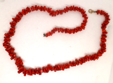 Rote Korallen Halskette Collier Astkoralle 55cm lang, 1cm breit