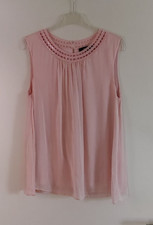 Hallhuber Damen Seidentop 42 Seide Blusentop Top rosa lachs Glitzer Bluse A neu