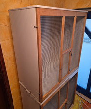 Kleintierkäfig Holz 100x100x50cm Schaukäfig Schauvoliere Vogelvoliere