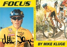 Mike Kluge Autogrammkarte Radsport Weltmeister Mountain-Bike Focus