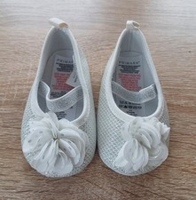 festliche Schuhe weiß silber Gr. 17 NEU