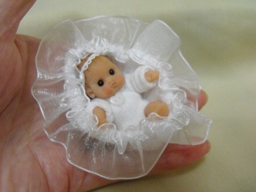 Ooak puppenhaus miniatur baby - puppenhaus,