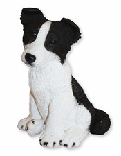 Deko Figur Hund Border Collie Welpe H 27 cm Kollektion Castagna aus Resin