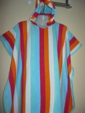 Badeponcho  Kind Kapuzenhandtuch Urlaub Strand Handtuch Streifen 0-5 Jahre