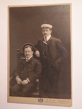 2 Studenten in Couleur mit Schmiss - 1906 - KAB Freiburg i. B. / Studentika