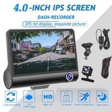 3 Lens Dash Cam 1080P DVR Video Recorder Car Monitor Rückfahrkamera Parkmonitor