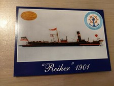 Postkarte Passagierschiff Heckrad Schleppdampfer Reiher 1901 Binnenschifahrts Mu