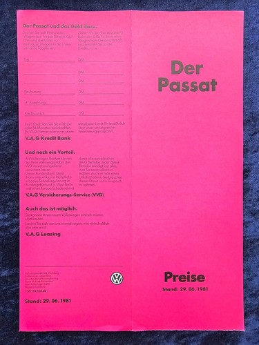 Passat typ preisliste - 32,,