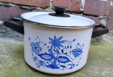 alter DDR Emaille Kochtopf